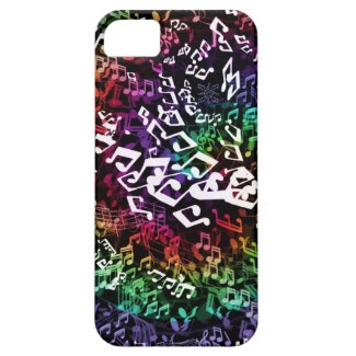 Psychedelic Rainbow Musical Notes iPhone Case