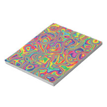 Psychedelic Rainbow Oil Pattern Memo Note Pads