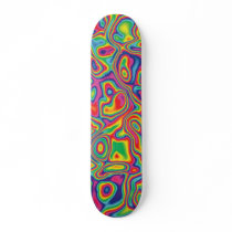 Psychedelic Rainbow Oil Pattern Skateboards