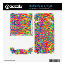 Psychedelic Rainbow Oil Pattern BlackBerry Bold 9700 Skin