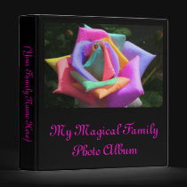 Psychedelic Rainbow Rose binders