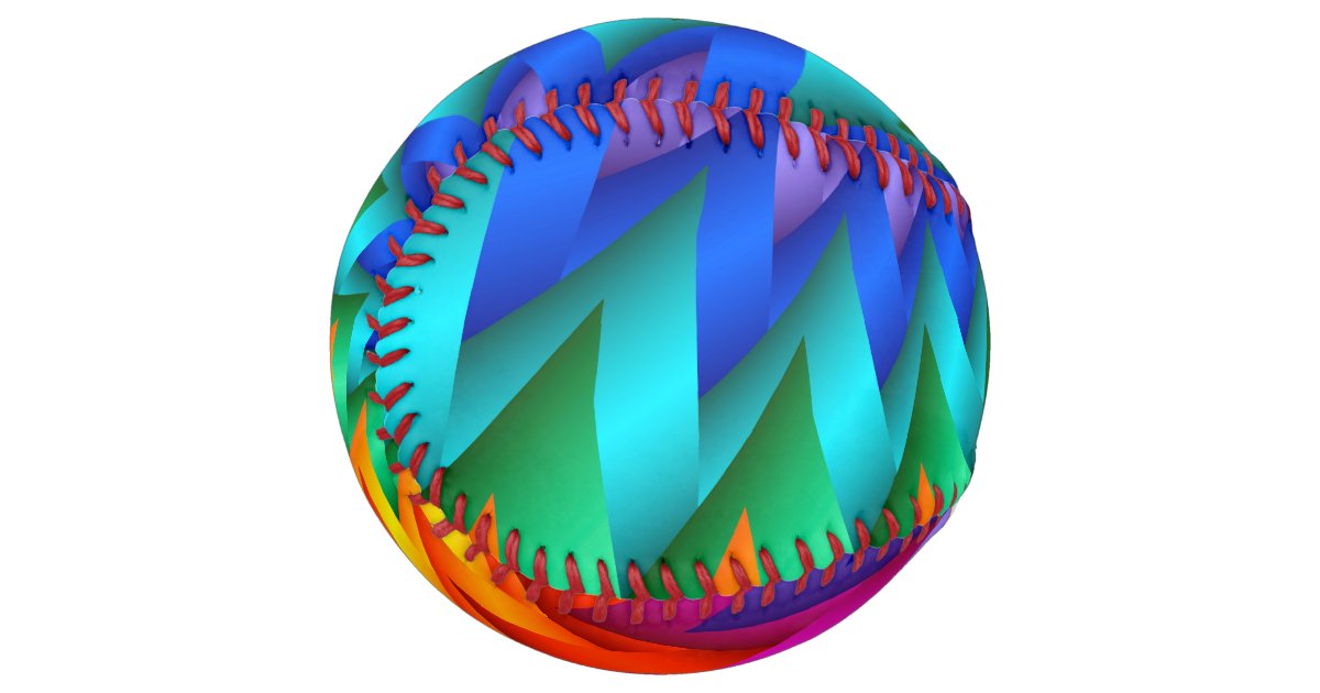 Psychedelic Rainbow Spiral Softball | Zazzle