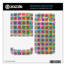 Psychedelic Rainbow Spots Pattern BlackBerry Decals