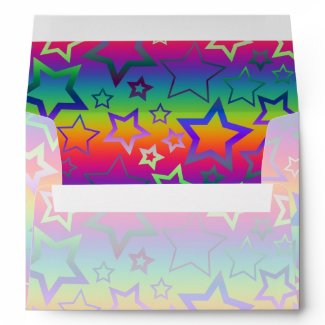 Psychedelic Rainbow Stars Envelopes