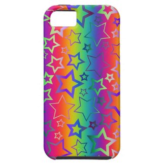 Psychedelic Rainbow Stars iPhone 5 Case