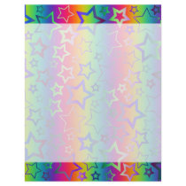 Psychedelic Rainbow Stars Personalized Letterhead