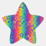 Psychedelic Rainbow Stars Sticker