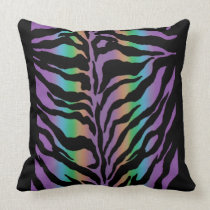 Psychedelic Rainbow Zebra Stripe Fun Collection pillows
