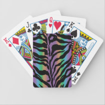 Psychedelic Rainbow Zebra Stripe Fun Collection playing cards