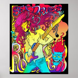 Psychedelic Rock Star Poster