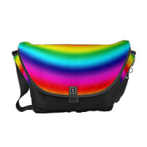 Psychedelic Round Rainbow Pattern Bag Messenger Bags