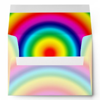 Psychedelic Round Rainbow Pattern Envelope
