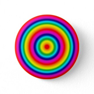 Psychedelic Round Rainbow Pattern Pins