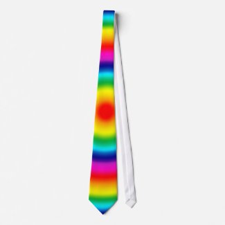 Psychedelic Round Rainbow Pattern tie