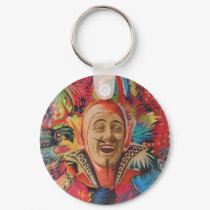 Psychedelic satan keychain