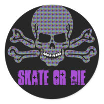 psychedelic skull and crossbones stickers by syancey psychedelic skull and crossbones stickers
