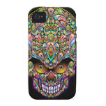 Psychedelic Skull Art Design iPhone 4 Case