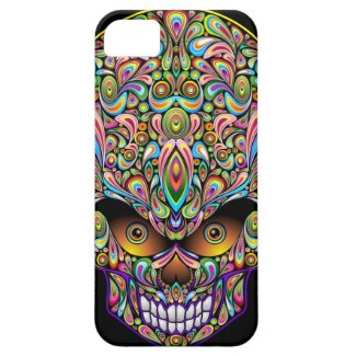 Psychedelic Skull Art Design iPhone 5 Cases