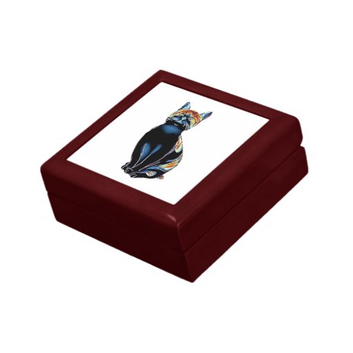 Psychedelic Solarized Kitty Jewelry Box