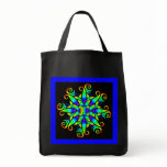 Psychedelic Sphere Spiral Tote Bags