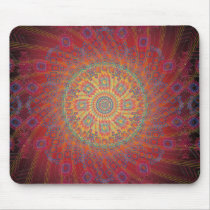 Psychedelic Spiral Fractal Design: Mousepad