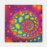 Psychedelic Spiral Neon Decorative Abstract Art Fridge Magnets
