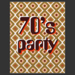 Psychedelic squares Seventies party flyers