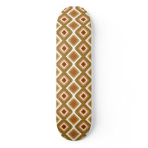 Psychedelic squares skateboard deck