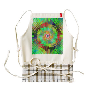 Psychedelic Starburst Fractal Zazzle HEART Apron