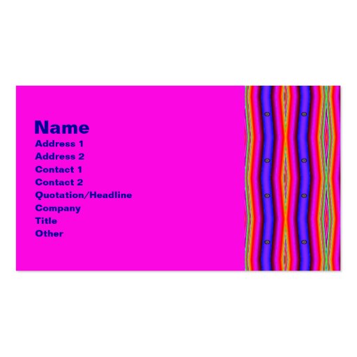 psychedelic stripes business card template