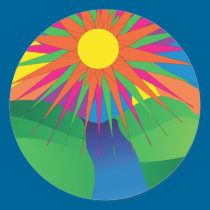 Psychedelic Sun Sticker stickers