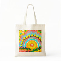 Psychedelic Sunset Budget Bag or Tote