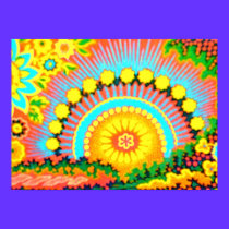 Psychedelic Sunset Vintage 60's Pop Art Poster posters