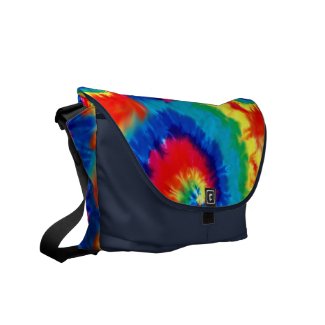 Psychedelic Tie Died Rickshaw Messenger Bag