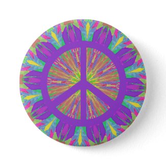 Psychedelic Tie Dye Button