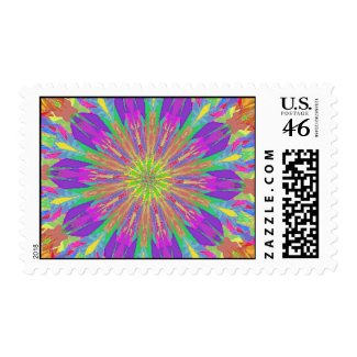 Psychedelic Tie Dye Postage stamp