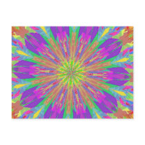 Psychedelic Tie Dye Postcard by sfcount Psychedelic Tie Dye Postcard