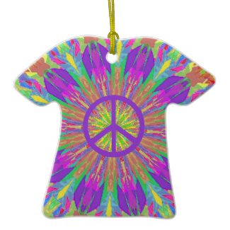 Psychedelic Tie Dye T-Shirt Ornament ornament