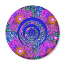 Psychedelic Time Warp magnets by 3DMOONMAN Psychedelic Time Warp magnets