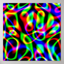 Psychedelic Trip Strings Dark Poster