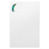 Psychedelic Trout Fishing Stationery Paper