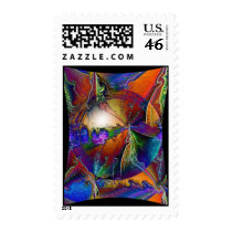 Psychedelic Twister postage