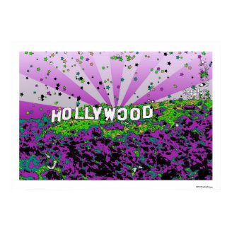 Psychedelic USA - Hollywood Sign A2 Print