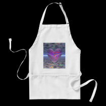 Psychedelic Valentine Heart aprons