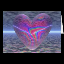 Psychedelic Valentine Heart cards