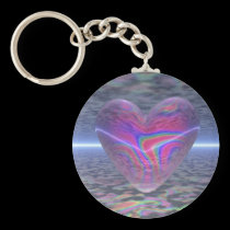 Psychedelic Valentine Heart keychains