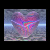 Psychedelic Valentine Heart postcards
