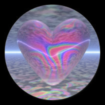 Psychedelic Valentine Heart stickers