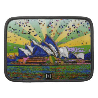 Psychedelic World: Sydney Australia Skyline A2 Organizers