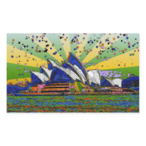 Psychedelic World: Sydney Opera House A2 Rectangular Stickers